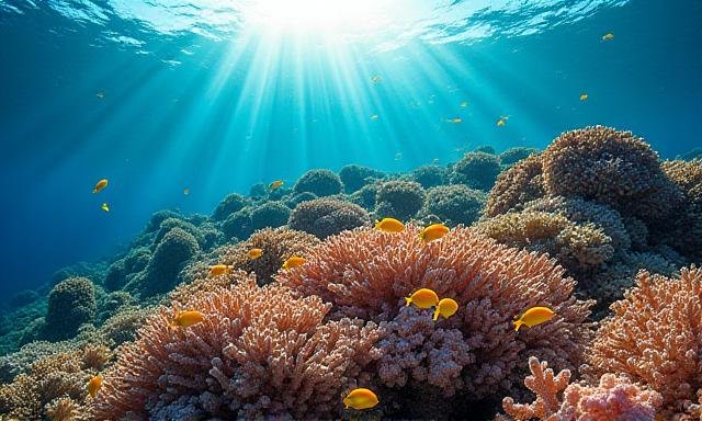 Vibrant coral reef ecosystem